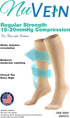 NuVein Medical Compression Stockings, 15-20 mmHg Support for Women & Men, Knee Length, Closed Toe, Large Beige