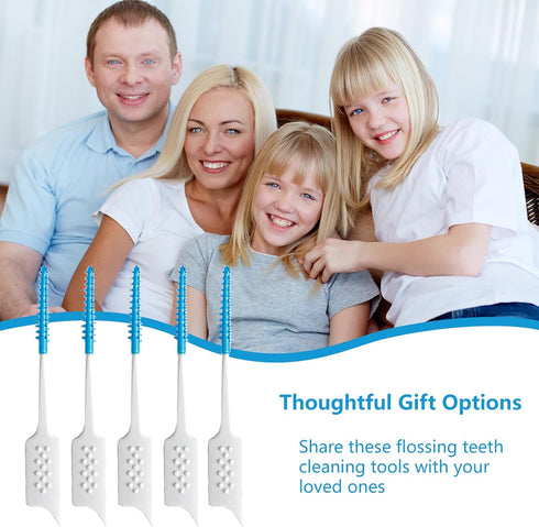 Soft Silicone Interdental Brush, Braces Brush, Corrective Brush, Disposable, Suitable for Cleaning Teeth Health (Blue,