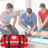 Empty First Aid Bag for Emergency Trauma Medical Organizer, Shoulder Carry Bag 13 x 9 x 7, Red