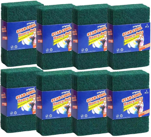 Heavy Duty Scrub Sponge, 40PCS Scratch Free Dual-Sided Dishwashing Sponge, Scouring Pad for Kitchen, Sink, Dish, Bathtub