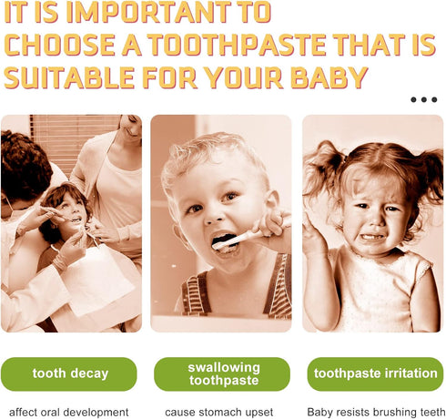Kids Foam Toothpaste with Low Fluoride, Orange and Strawberry Flavor - Safe Natural Formula for U-Shape Electric