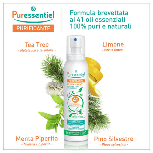 Puressentiel Purifying Air Freshener Spray - 6.75 oz Room Spray with 41 Essential Oils