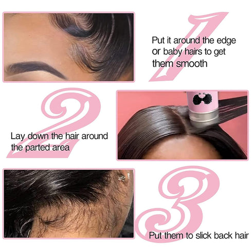 Wax Stick for Hair, Long-Lasting Pomade, Smoothing & Slick Stick for Wigs, Styling Waxes for Fly Away & Edge Frizz Hair