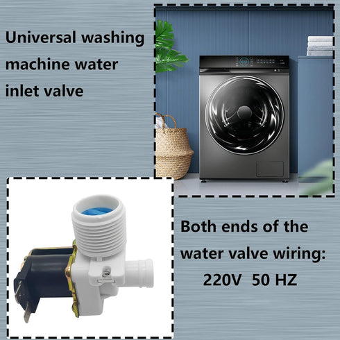Universal Accessories for Automatic Pulsator Washing Machines, Water Inlet Valve Solenoid Valve (White)