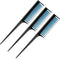 Leinuosen 3 Pcs Triple Teasing Comb Set for Women, Heat Resistant Pintail Tease Tool for Thick Fine Hair