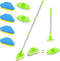 Scrub Cleaning Brush with Long Handle - 2 in 1 Extendable Bathroom Floor Brushes with Stiff Bristles and Sponge Brush