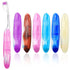 Patelai Folding Travel Toothbrushes (6 Pieces) - Individually Wrapped Mini Soft Toothbrush for Camping