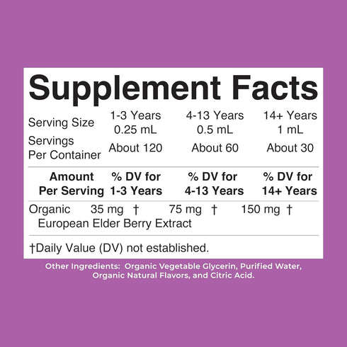 Immune 1 Oz MARYRUTH'S Elderberry Liquid Drops for Adults & Kids | Support | Antioxidant | Overall Wellness | Elder