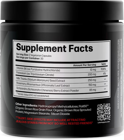 Life Happns Pour Decisions Liver Health Supplement, 60 Capsules with Milk Thistle & Electrolytes