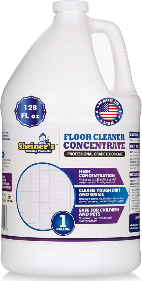 Sheiner's Multipurpose Cleaner Concentrate, No-Rinse Floor Cleaner for Mopping & Floor Degreaser