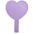 TBWHL Heart-Shaped Travel Handheld Mirror, Cosmetic Hand Mirror with Handle, Portable Vanity Mirror, Purple