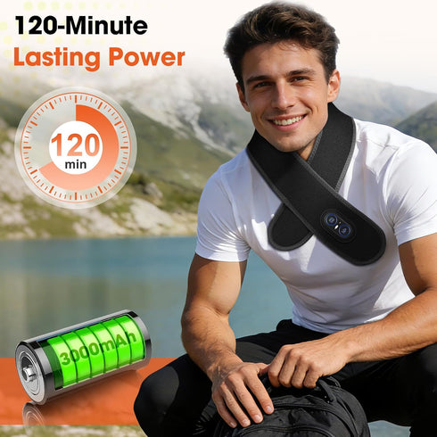 Wrap,3000mAh Cordless Neck Heating Pad for Pain Relief,Electric Heated Neck Battery Heated Neck Brace,Rechargeable Neck
