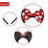 Mouse Ears Headbands for Women, Shiny Bows for Birthday Themed Events, Party Accessories (Red Bow, One Size)