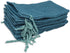 12-Pack Natural Burlap Gift Bags 5.5x7.75 (Teal Blue, Medium) with Drawstring for Party Favors or DIY Craft