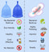 Set 2(Small+Large) 12 SHORDY Menstrual Cups of with Box Soft Menstrual Cup & Flexible Period Cups for Women Upto Hours