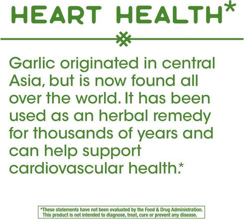Nature's Way Bulb, 100 (Pack 2) Garlic Supports Heart Health*, Vegan Capsules