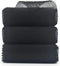 3 Piece African Exfoliating Net for Body, African Net Sponge, African Wash Net, African Shower Net, African Bath Sponge Scrubbing Rag Net Exfoliation, African Body Scrubber (3 Black)