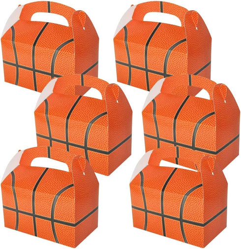 ArtCreativity Basketball Party Favor Gift Bags for Candy, Cookies, and Sports Themed Parties - Pack of 12 Cute