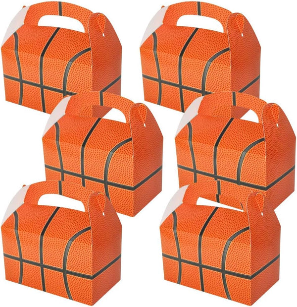 ArtCreativity Basketball Party Favor Gift Bags for Candy, Cookies, and Sports Themed Parties - Pack of 12 Cute