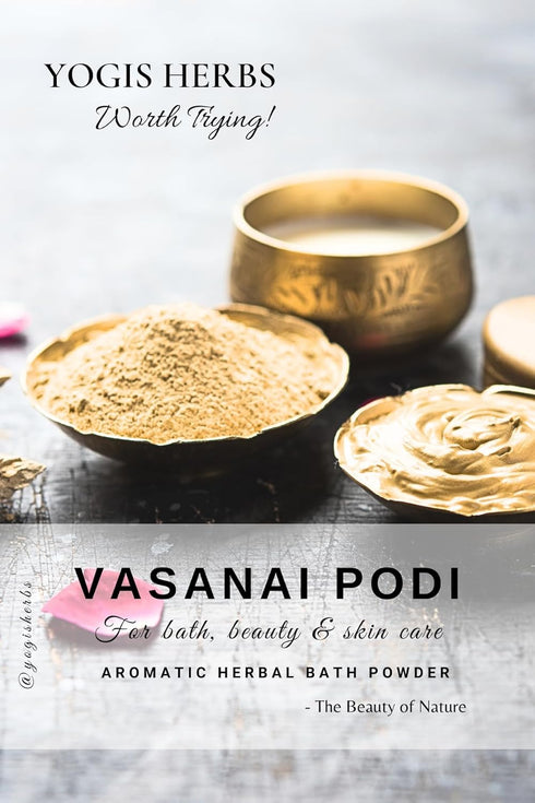 Yogis Herbs Vasanai Podi - Cool & Refreshing Herbal Bath Powder (200G 7.05 Ounce)