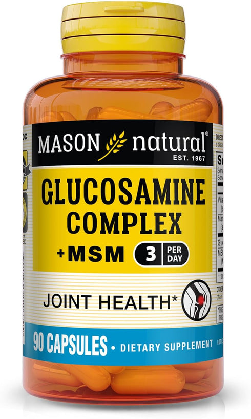 MASON NATURAL Glucosamine Complex plus MSM with Vitamin C, 90 Capsules for Joint Health