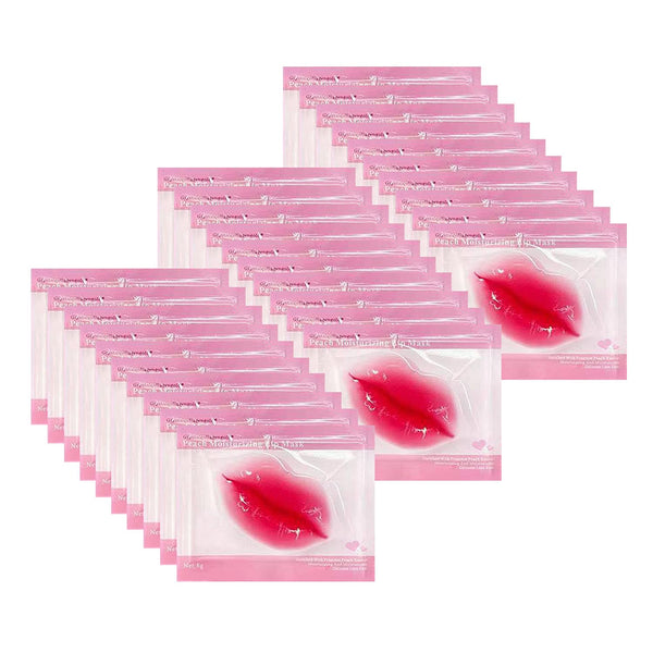 30 Pieces Moisturizing Collagen Crystal Lip Mask - Anti-Aging & Anti-Chapped, Reduce Lip Wrinkles, Smooth Skin (Rose)