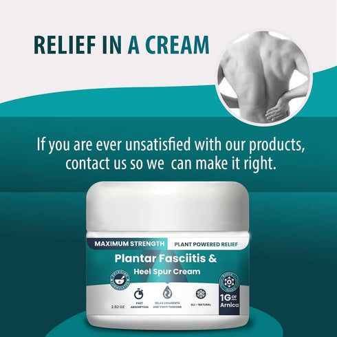 PMT Plantar Fasciitis and Heel Spur Cream – High Concentration of Arnica, Vitamin B6, Menthol, MSM, Glucosamine (2.82