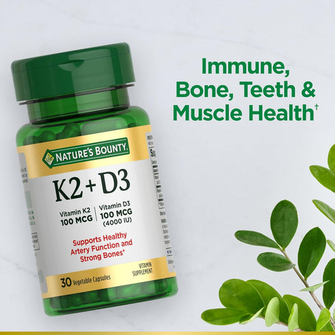 Nature's Bounty K2 + D3, 30 Capsules