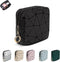 4.5" Mini Makeup Bag for Women, Small Black Cosmetics Bag for Purse, Portable Pouch with Zipper for Girls