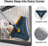 YURIGO Kozeedom 7-in-1 Set 7 Wall Cleaner, Triangle Mop with Replaceable Heads and Adjustable Long Handle for Walls