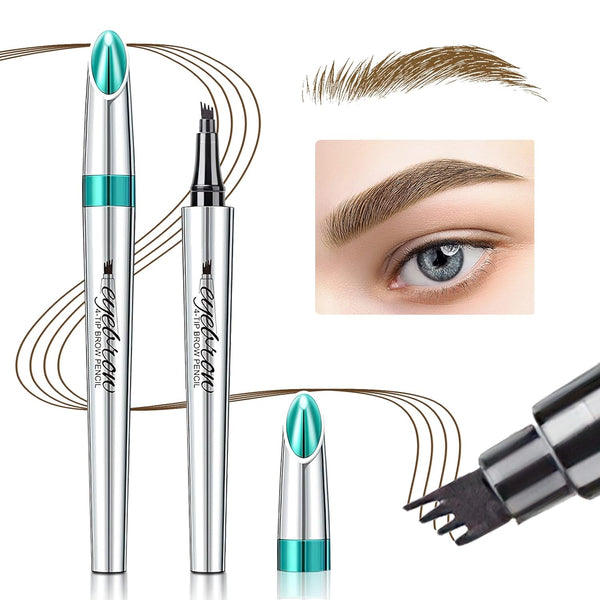 Eyebrow Microblading Pen, Long-Lasting Waterproof Natural Eyebrow Hair, Light Brown