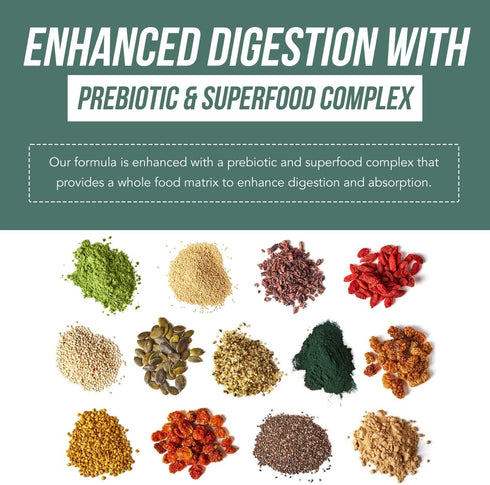 Organic Vitamin D3 5,000 IU - 60 Capsules, 100% Whole Food & Plant-Based, Vegan, Enhanced with Prebiotic & Superfood