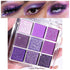 evpct 9 Colors Eye Shadow Palette, Purple Pink Lavender Glitter Shimmer Matte, Highly Pigmented Waterproof