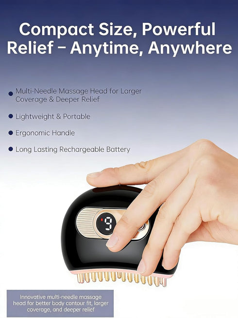 Kinbana TMJ Relief Products Jaw, TMJ Massager with Vibration and Heating, Ergonomic Multi-Needle TMJ Massage Tool