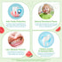 Smddx 2-3 2.1 oz (60g) (2 Pack, Fluoride-Free Baby Toothpaste for Ages Natural Fruit-Flavored Mild Formula Pea-Sized