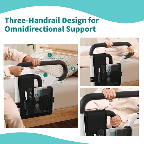 SEESMILE 2 300 lbs, Bed Rails for Elderly Adults Safety, Adjustable Bed Rail for Elderly, Bed Assist Rail for Senior