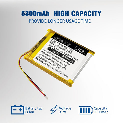 Sisawia 2,Stratus 2S,Stratus 3,153010-000038,11-16408,5300mAh Replacement Battery for Appareo Stratus
