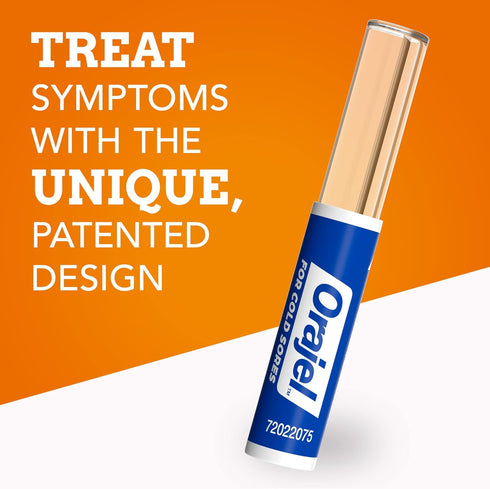Orajel Touch Free Cold Sore Treatment - 0.12oz Liquid Formula, Immediate & Targeted Pain Relief, Bonus Size, 6