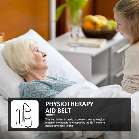 Ipetboom Adjustable Elder Pull Up Strap Bed Ladder Multi-Functional Physiotherapy Aid for Seniors and Disabled for Home
