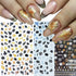 8 Sheets Gold Maple Leaf Nail Stickers - 3D Fall Nail Art Supplies, Holographic Autumn Design Foils