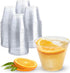 Prestee 50-Pack Clear Plastic Party Cups, 9 oz for Cold Beverages, Durable Disposable PET Cups
