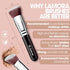 LAMORA Liquid Makeup Foundation Brush - Kabuki Face Brush for Cream, Powder, Blush, Concealer - Flat Top Blending Brush