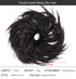 Tousled Updo Messy Bun Hair Piece Scrunchies, Synthetic Wavy Ponytail Extension for Women (Natural Black) -2#