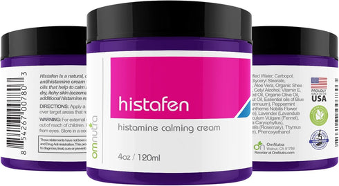 Histafen Antihistamine Itch Calming Cream - 4oz Extra Strength Anti Itch Cream for Adults & Kids with Eczema