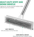 SetSail 51-Inch 2 1 Floor Scrub Brush with Long Adjustable Handle in Scrape Brush Stiff Bristle Floor Scrubber