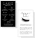 Lash Extension Aftercare Instructions Cards, 50 Pack, Double Sided Size 3.5 x 2" After Care for 2-3 Week Fillers.
