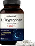 NatureBell L Tryptophan 1300mg, L Theanine 200mg, 300 Capsules | Plant Based Supplement for Calm