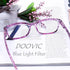 DOOViC 4 Pack Blue Light Blocking Computer Reading Glasses, Anti Eyestrain Stylish Readers for Women, 2.25 Strength