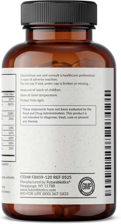 Immune 120 Futurebiotics Vitamin B Complex with Vitamin C Supports Energy Production, Nervous System & Support