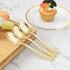 50 Pack 6.9 Inch Heavy Duty Gold Plastic Spoons, Disposable Serving Utensils for Catering, Parties, Dinners, Weddings